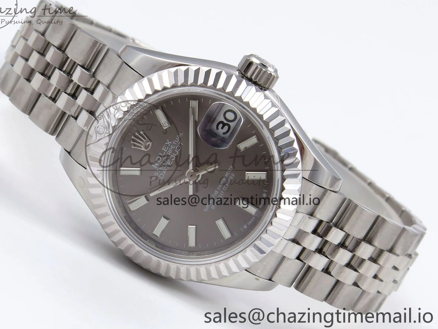 MiroTime 0425 Fashionable DateJust 28MM 279174 SS GMF 1:1 Best Edition 904L Steel Gray Stick Dial on Jubilee Bracelet A 1138